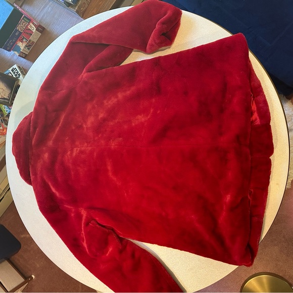 Torrid Rich Red Faux Fur Jacket - Picture 5 of 6